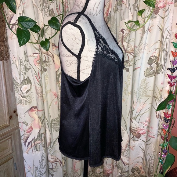 Vintage 80s 90s Maidenform Camisole Lingerie Sleepwear Black Lace sz 40 - Picture 9 of 9